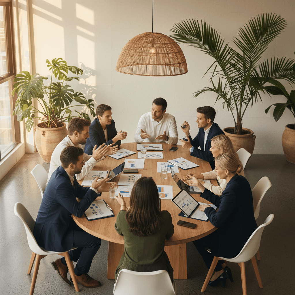 Collaborative strategy development session at JWM Consulting